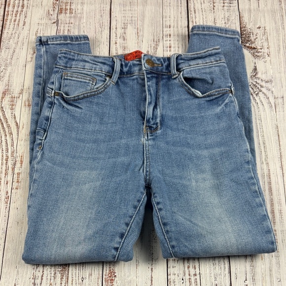 Wax skinny blue Jeans Size 7/28 - Picture 4 of 12